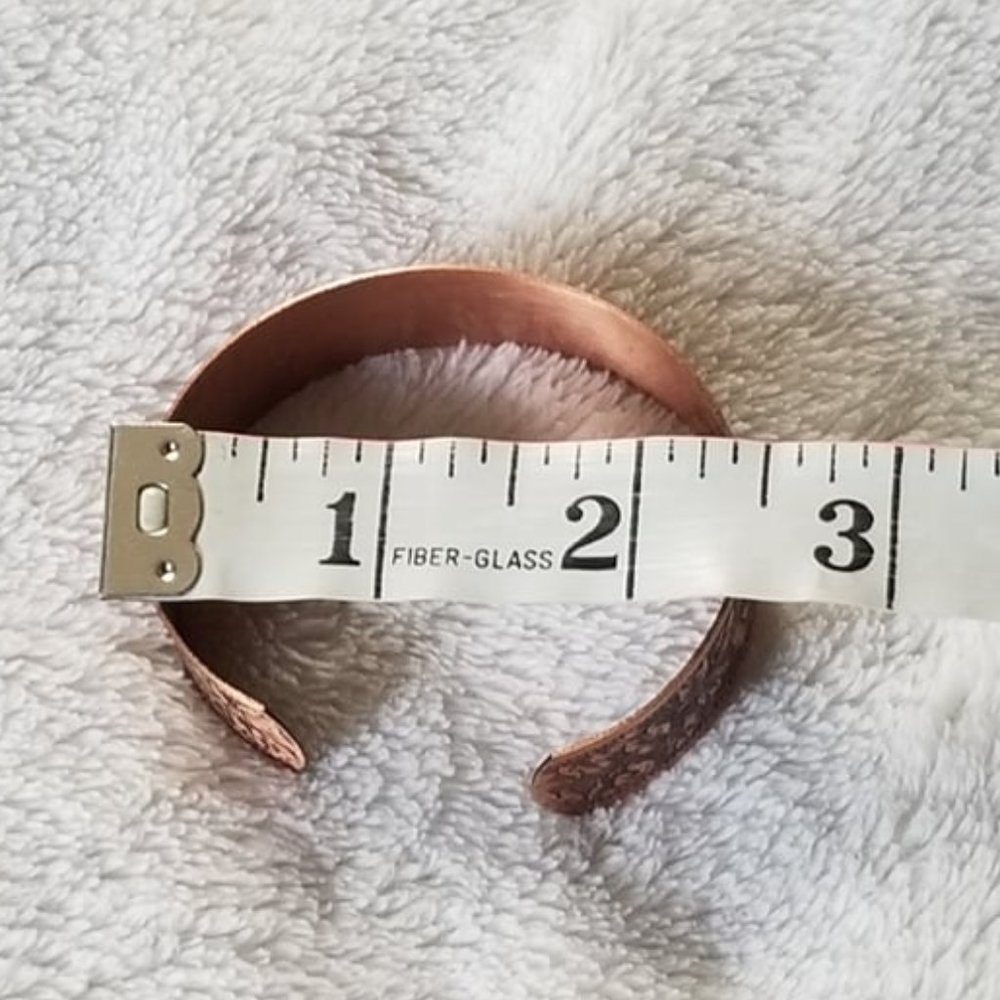Vintage Copper Guild Etched Cuff Bracelet - Picture 7 of 7